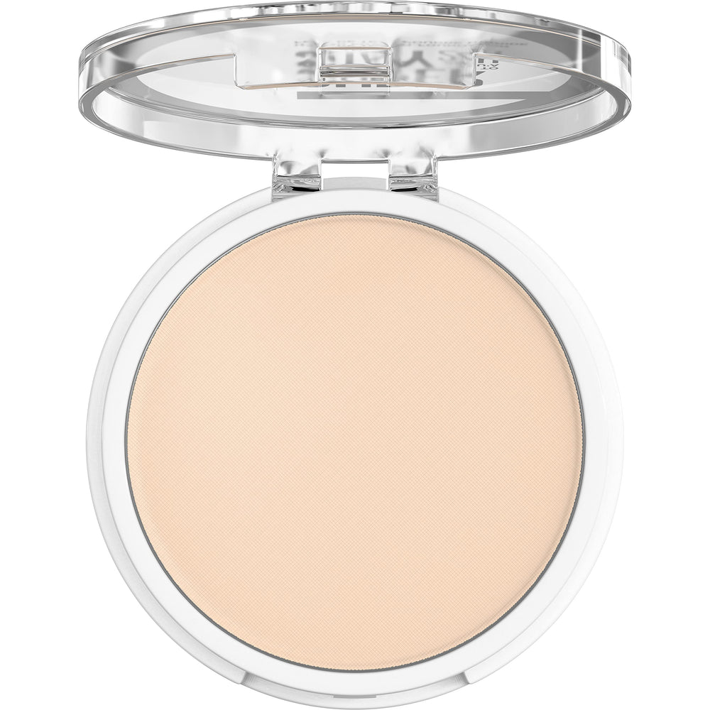 Maybelline Super Stay Hybrid Powder Foundation being applied for medium-to-full coverage.