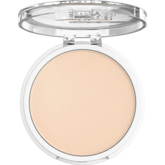 Maybelline Super Stay Hybrid Powder Foundation being applied for medium-to-full coverage.