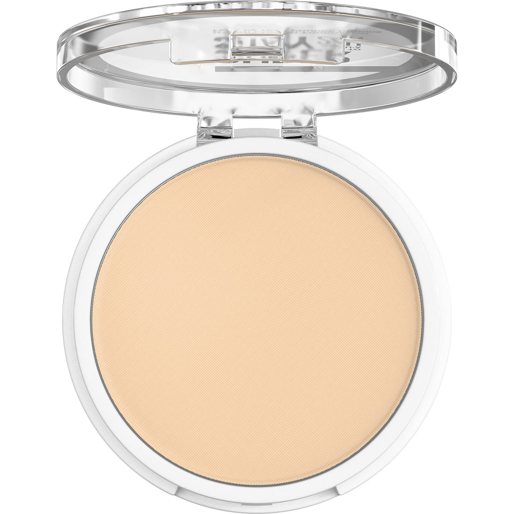 Maybelline Super Stay Hybrid Powder Foundation brush-ready setup enables quick, even application.
