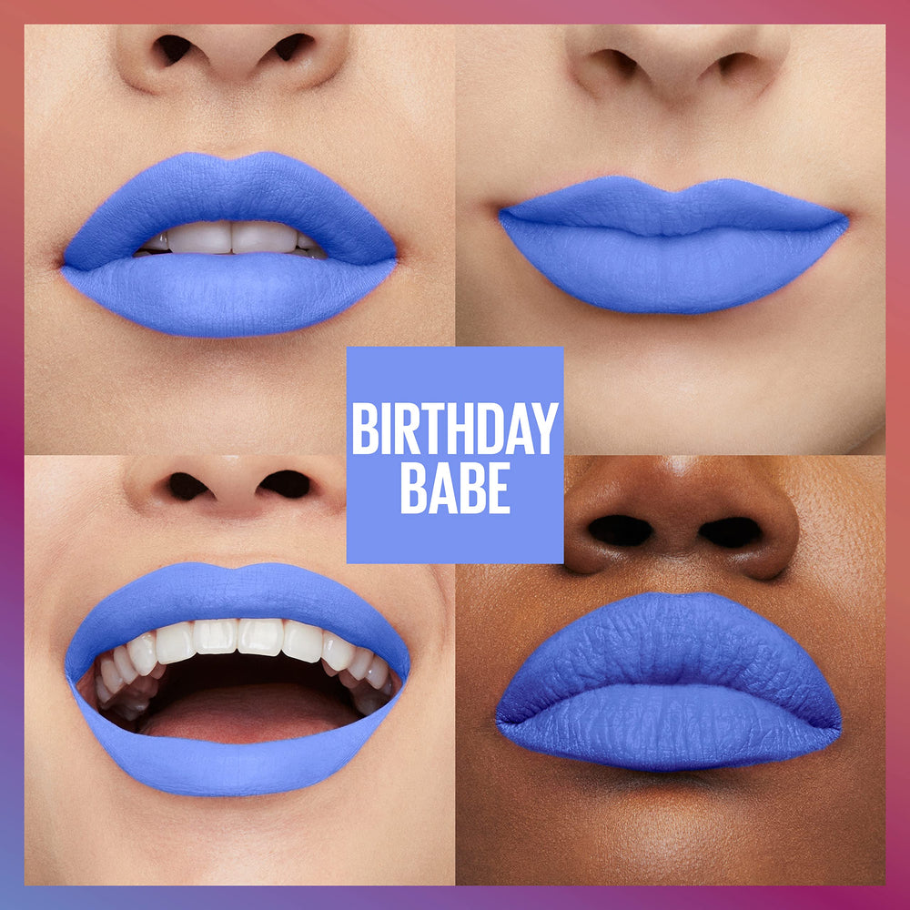 Maybelline SuperStay Matte Ink six new birthday shades shown together