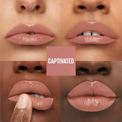Closeup of applicator delivering precise color with flocked tip.
