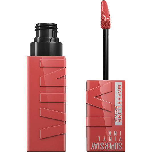 Maybelline Super Stay Vinyl Ink bottle closeup with glossy long-wear color