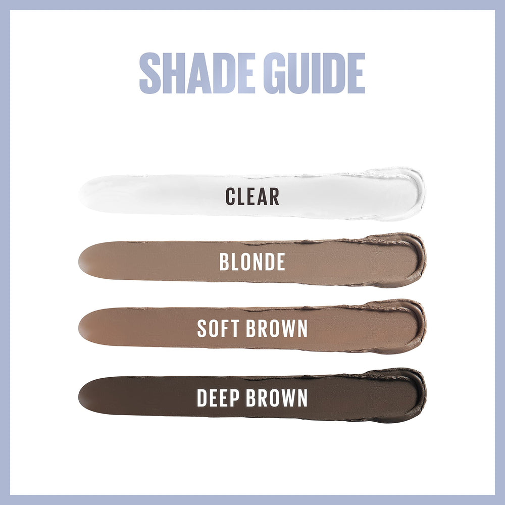Maybelline TattooStudio Brow Lift Stick deep brown shade complements brow tones