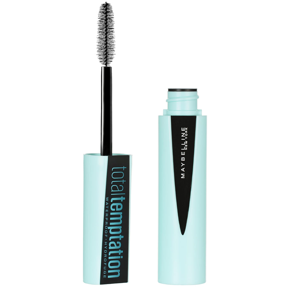 Maybelline Total Temptation Waterproof Mascara bottle with creamy coconut-infused formula.
