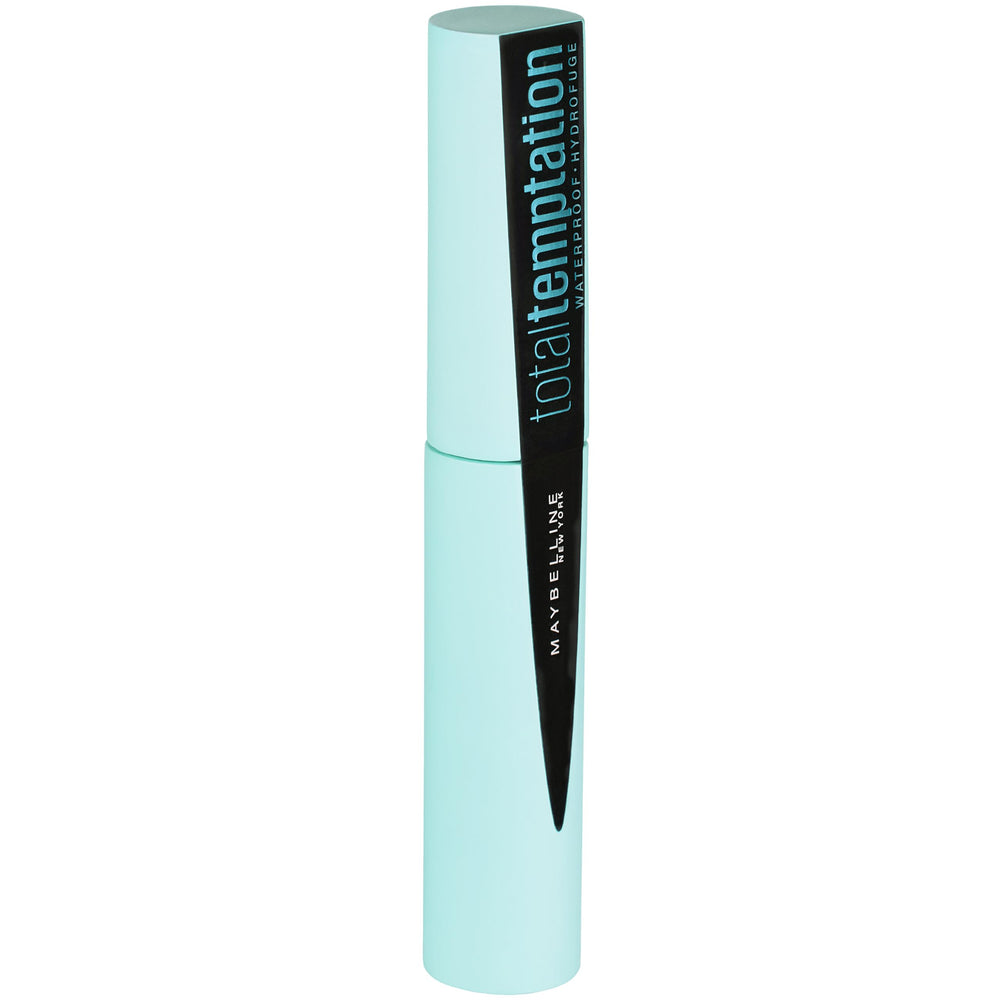 Maybelline Total Temptation Waterproof Mascara lashes after application with bold volume.