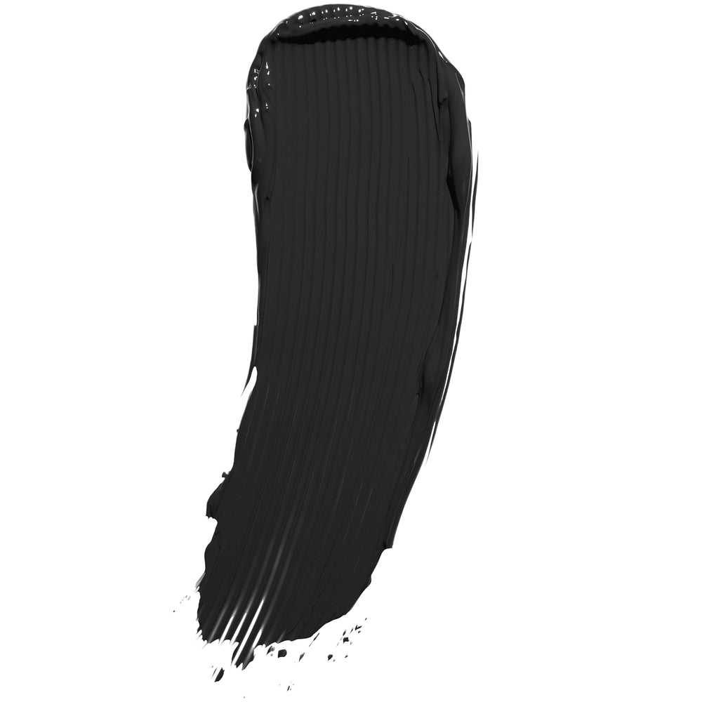 Maybelline Total Temptation Waterproof Mascara swatch in Very Black shade.