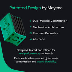 Mayena Jaw Exerciser Core features smooth compression for comfortable daily use