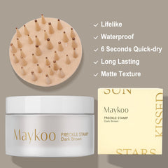 MAYKOO waterproof freckle makeup stays through sun and humidity.