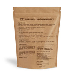 MB Herbals Hair Pack powder mix bowl for nourishing roots