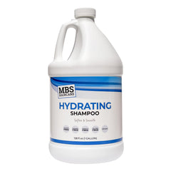 MBS Haircare Hydrating Shampoo bottle front showing moisture-rich hydration for dry hair