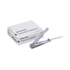 McKesson Toenail Clippers with File hero image highlighting durable steel design for home grooming