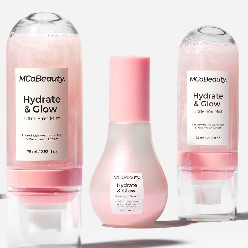 MCoBeauty Aloe Vera and Hyaluronic Acid mist refreshes and hydrates skin.