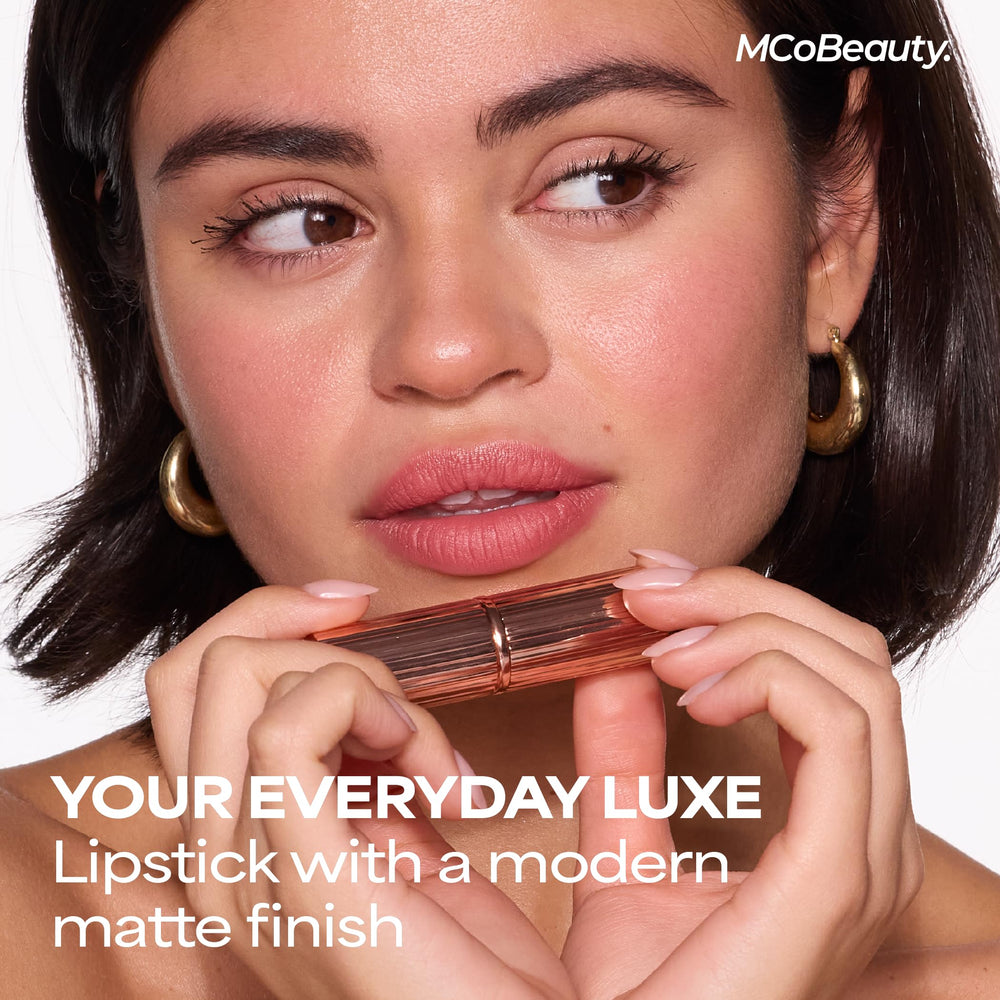Creamy, comfortable wear supports dry lips with a cushioned feel.