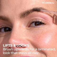 XtendBrows setting gel over pencil or powder for natural finish.