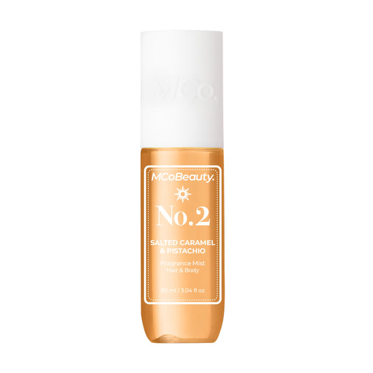 MCoBeauty Fragrance Mist No.2 pistachio-vanilla notes for everyday refreshment.