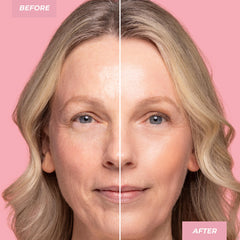 MCoBeauty Miracle foundation being blended with brush for seamless complexion