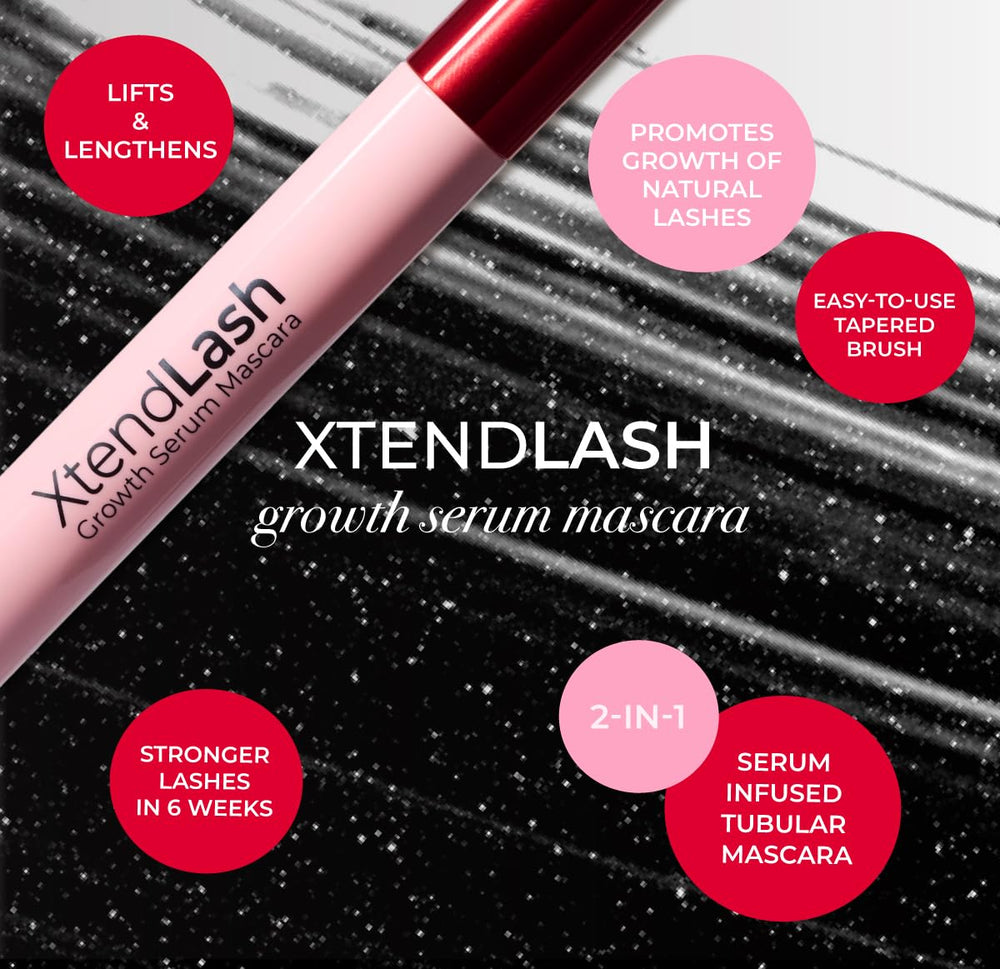 Lashes with XtendLash appear defined and clump-free after application