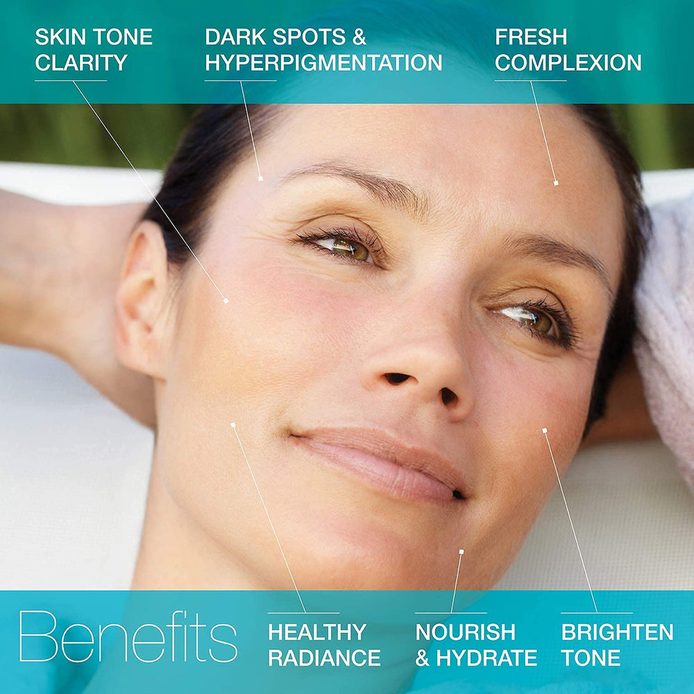 MD Complete label closeup emphasizes tranexamic acid and vitamin C ingredients