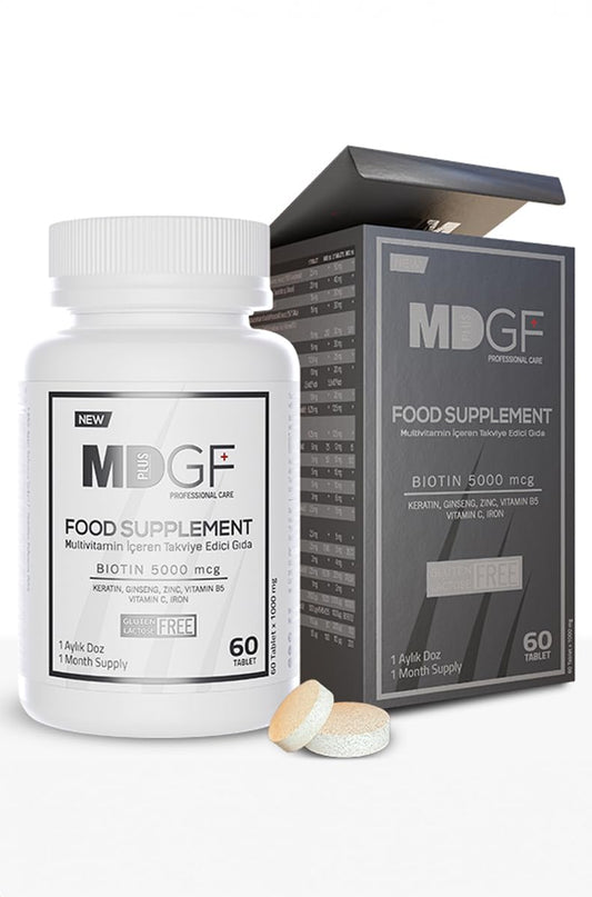 MD Plus Bio hair multivitamin bottle for daily hair support
