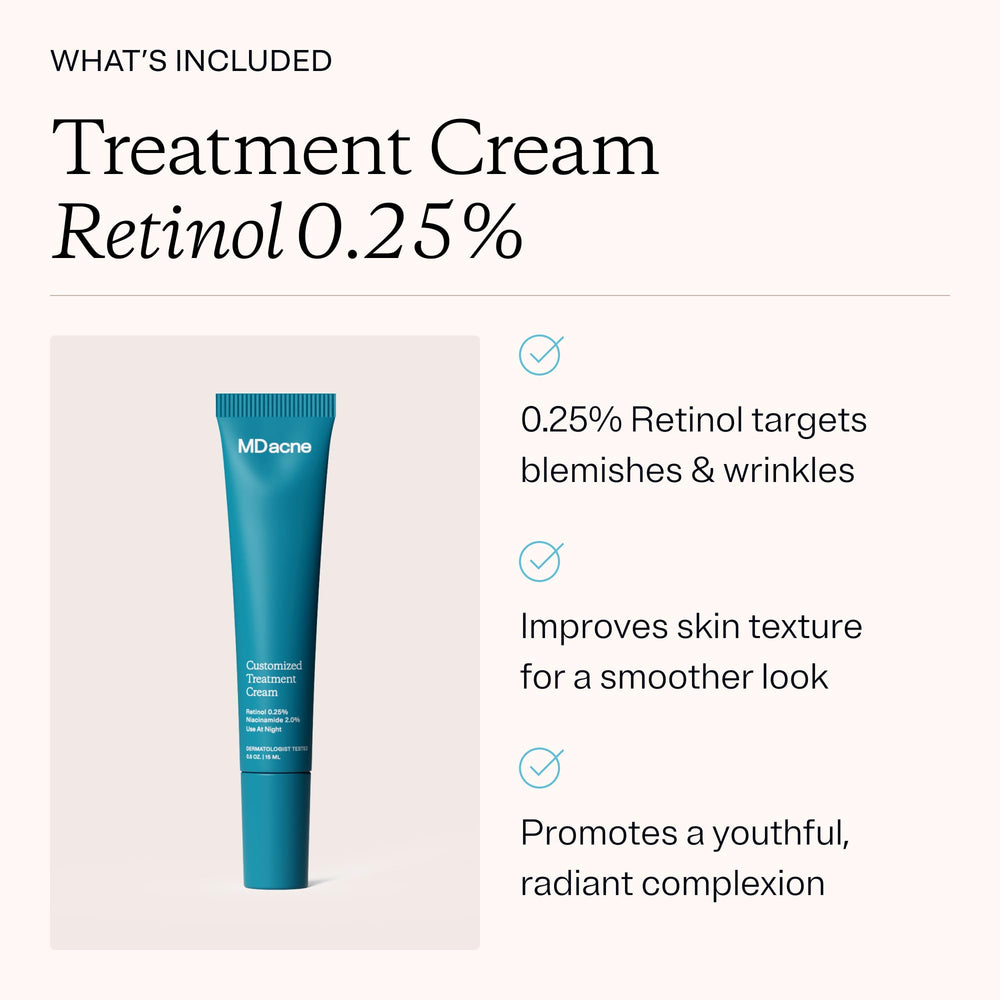 MDacne ingredients label close-up highlighting vegan formula.
