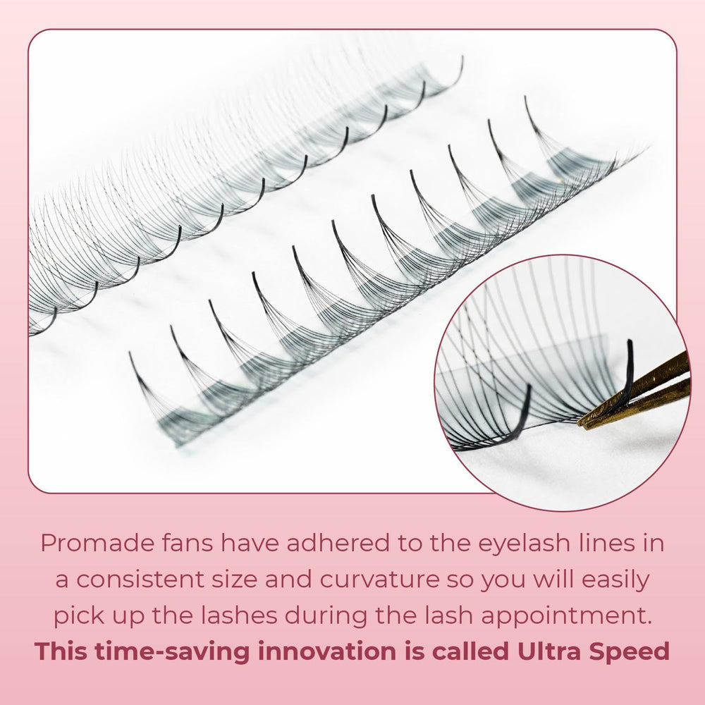 MDC LASHES Ultra Speed extensions for quick, consistent curl.