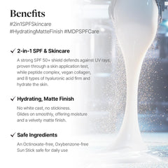 MDP Sunstick Pro glides smoothly on skin with no white cast
