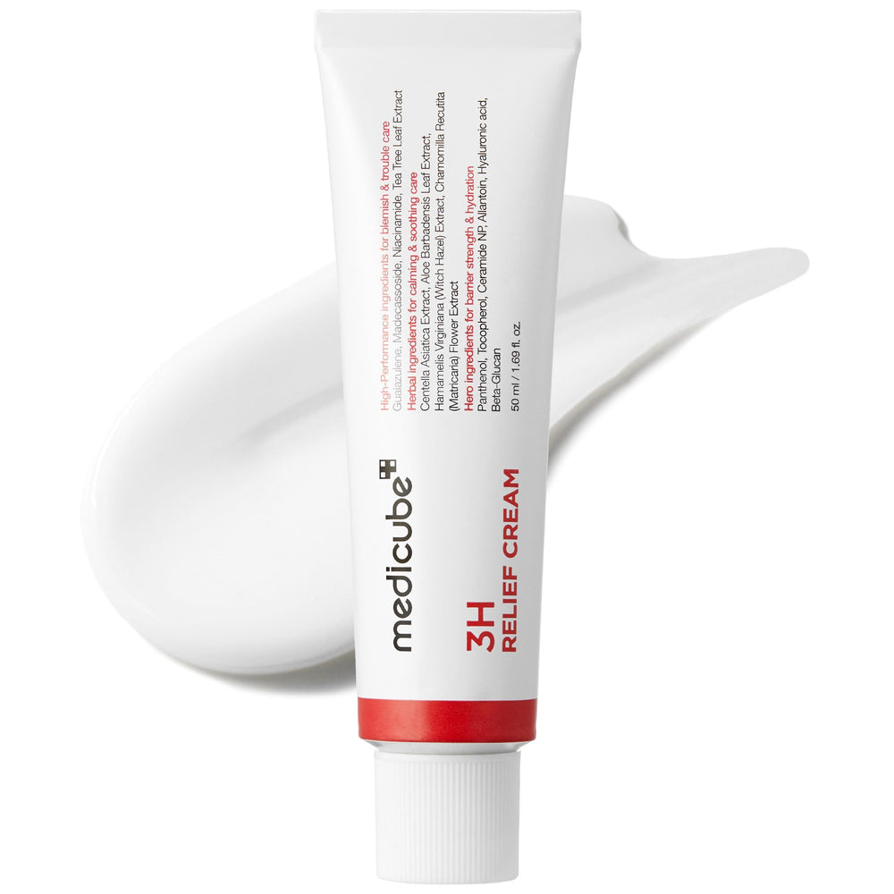 Medicube 3H Daily Relief Cream packaging showing lightweight hydration