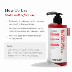 Medicube Body Peel Shot watery texture glides onto skin for quick absorption