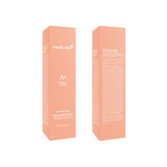 Medicube Collagen Glow Bubble Serum 100 ml bottle on display with glow
