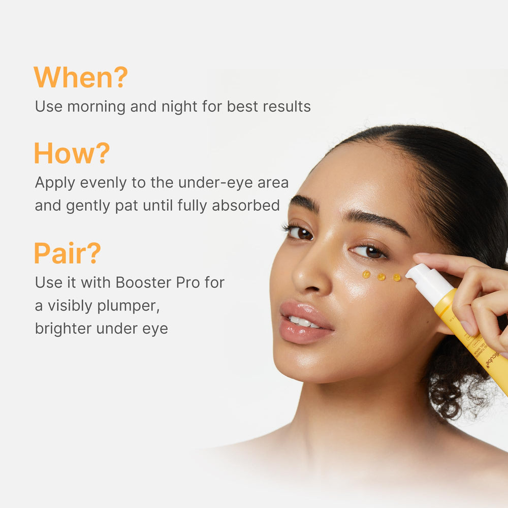 AM & PM use graphic illustrating day and night routine with Medicube Eye Serum