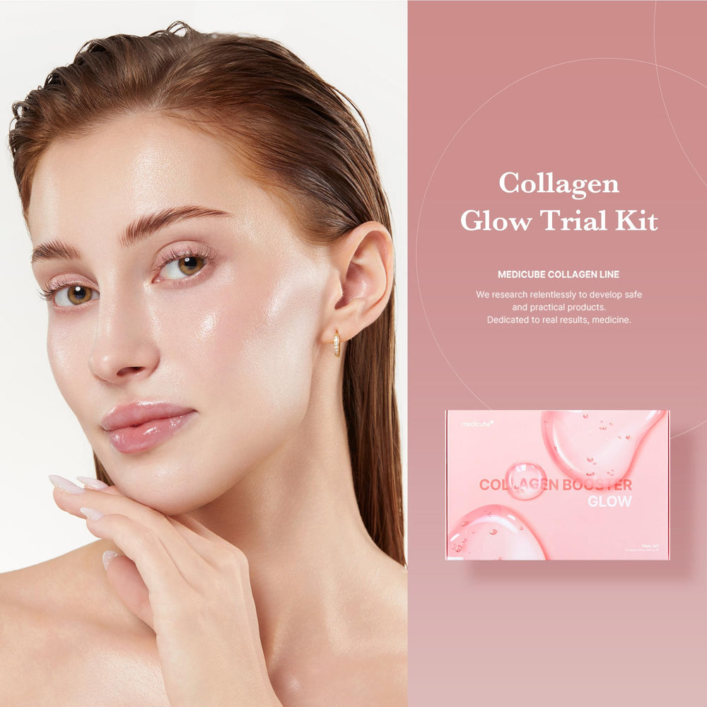 Medicube Glass Skin Collagen Trial Kit night wrapping mask applies overnight elasticity care.
