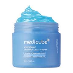 Medicube Jelly Cream bottle with Hyaluronic Acid delivering lasting hydration
