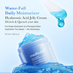 Medicube Jelly Cream texture shown as lightweight jelly that absorbs quickly