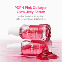 Texture close-up of Medicube PDRN Pink Glow Jelly Serum for smooth application