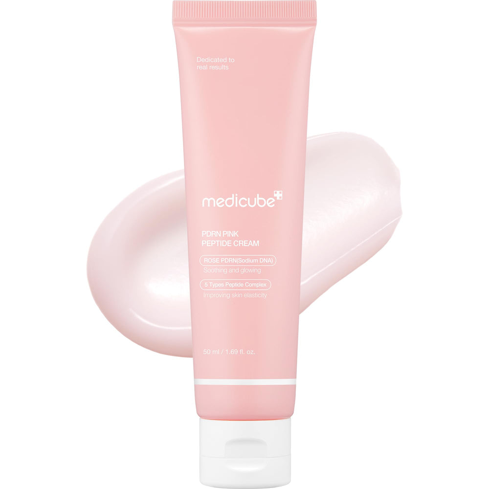 Medicube PDRN Pink Hyaluronic Cream jar showcasing rich hydration for smoother skin