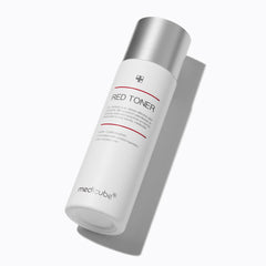 Medicube Red Toner 2.0 texture close-up showing a light, fast-absorbing liquid.