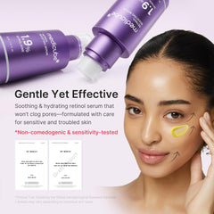Medicube Retinol Boosting Serum application on cheek during night routine