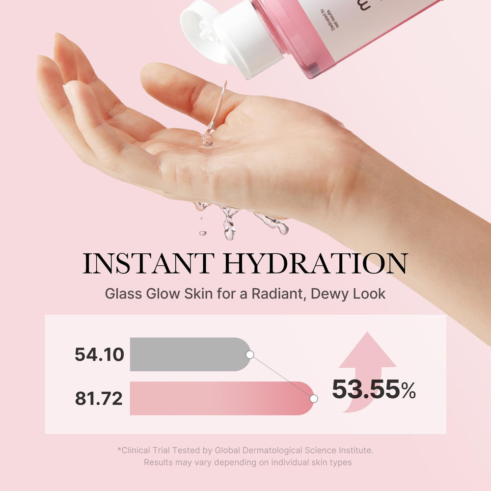 Medicube Rose PDRN Toner packaging and label detail highlighting key ingredients.