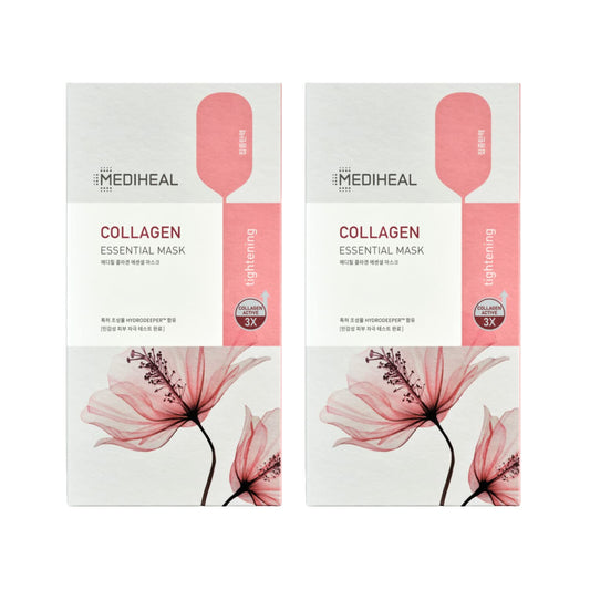 Mediheal collagen sheet mask packaging highlighting eco-friendly packaging for sustainable skincare.
