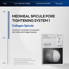 Mediheal gel mask with spicule collagen during absorption stage.
