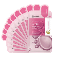 Mediheal IPI Ampoule Face Mask hydrogel in use for hydration and radiance