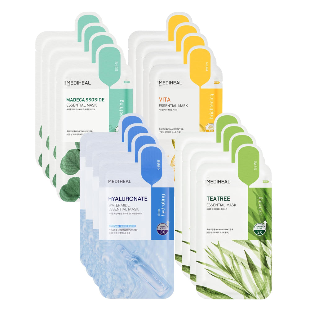 Mediheal New Essential HERO packaging set for gift-ready skincare collection.