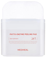 Mediheal Phyto Enzyme Peeling Pad packaging on display for vegan skincare
