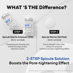 Mediheal collagen spicule serum texture shown on skin.