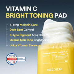 Mediheal fabric pad closeup shows soft, stretchable material.