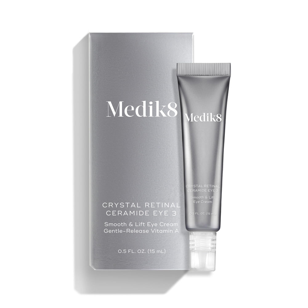 Medik8 Crystal Retinal Ceramide Eye 3 close-up, creamy texture for gentle hydration.