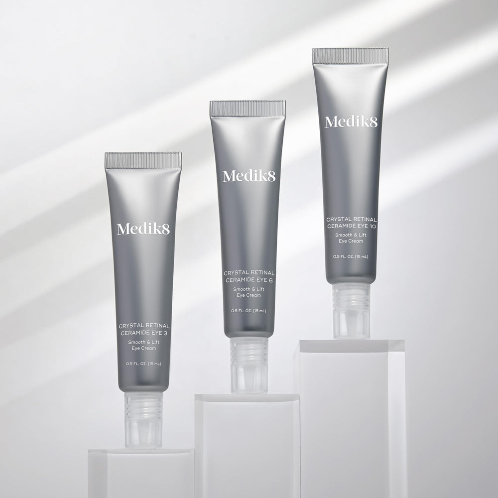 Medik8 Crystal Retinal Ceramide Eye 3 under-eye area, smooths fine lines.