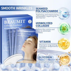 Medimama forehead patch highlighting collagen and hyaluronic acid benefits