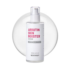 MEDITHERAPY Arbutin Serum bottle pour for smooth skin.