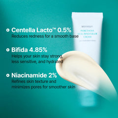 MEDITHERAPY Porethera blur effect on the face for smoother look.